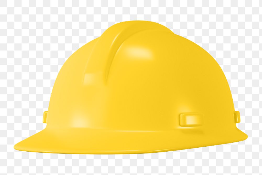Safety helmet png 3D element, transparent background