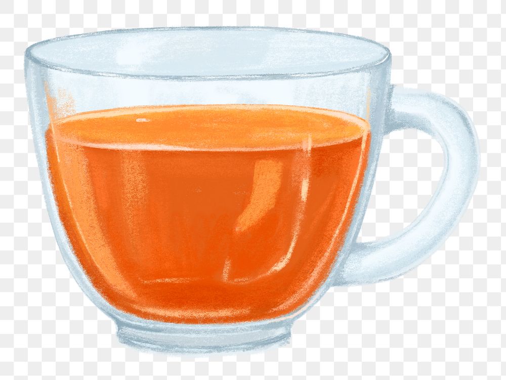 Hot tea png sticker, transparent background