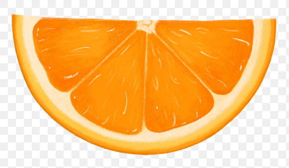 Orange slice fruit png sticker, healthy food, transparent background