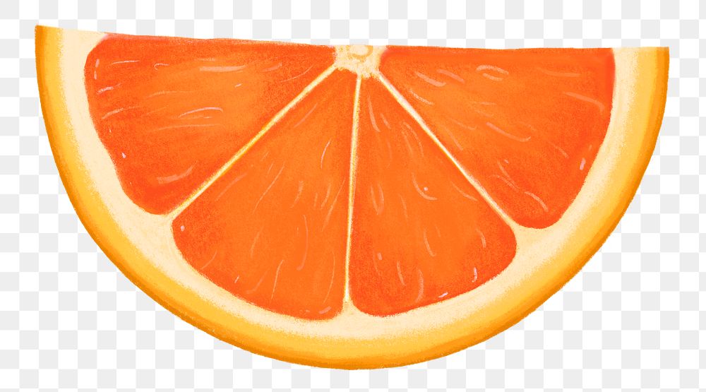 Orange slice fruit png sticker, healthy food, transparent background