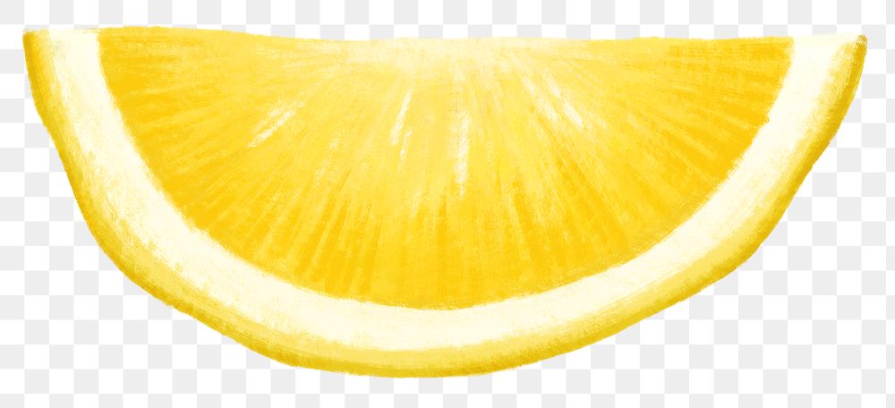 Lemon slice fruit png sticker, healthy food, transparent background