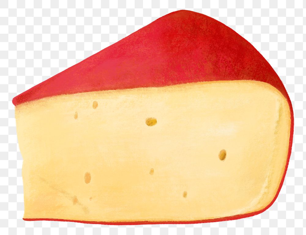 Gouda cheese png food sticker, transparent background