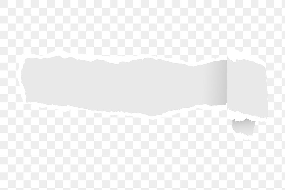 Ripped white paper png, transparent background