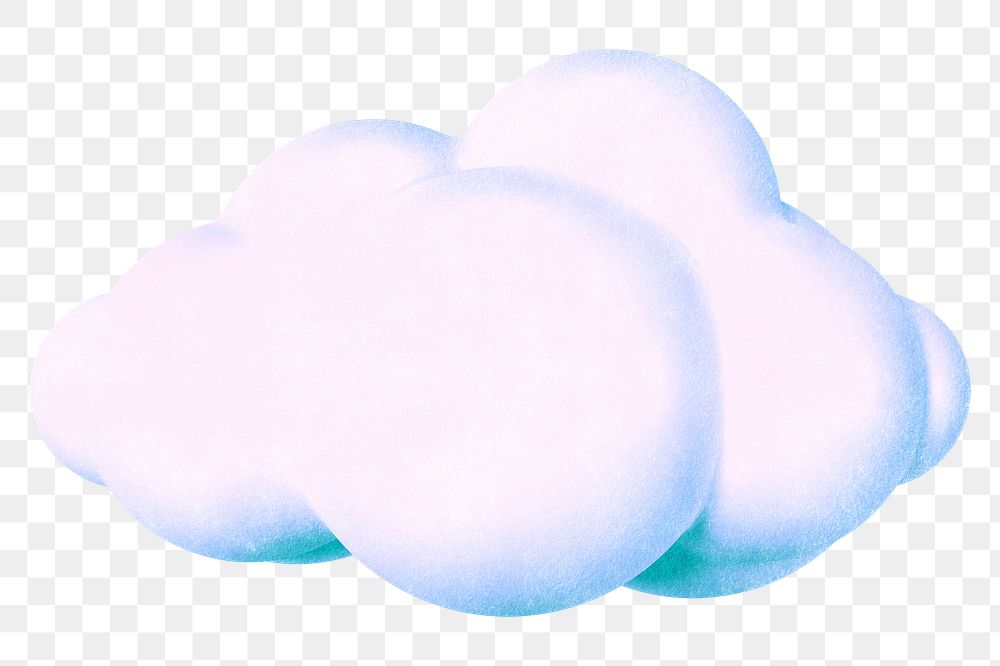 Cute cloud png, transparent background