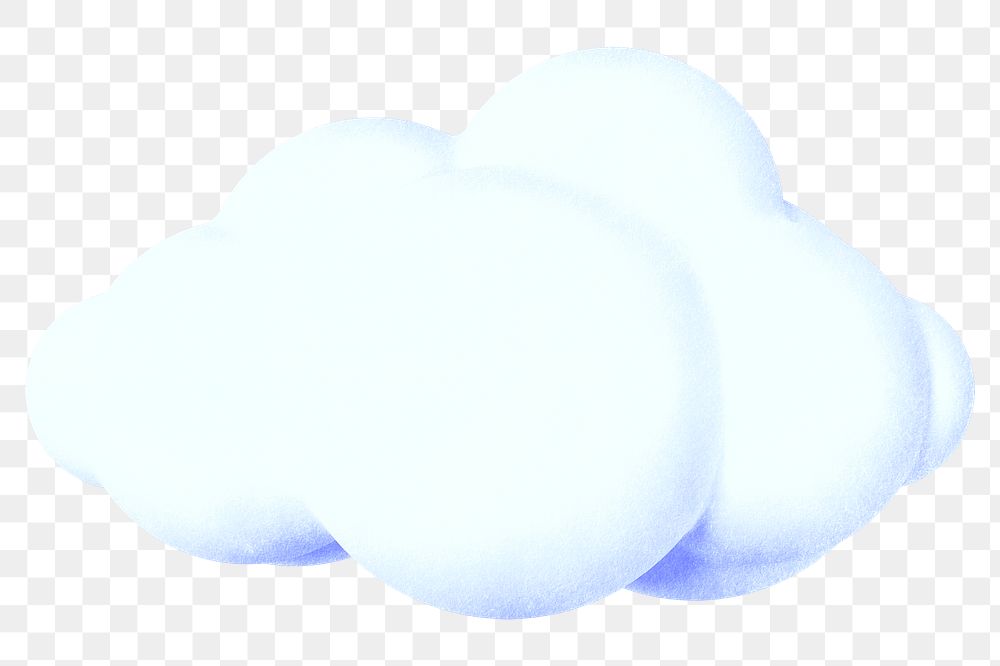 Cute cloud png, transparent background