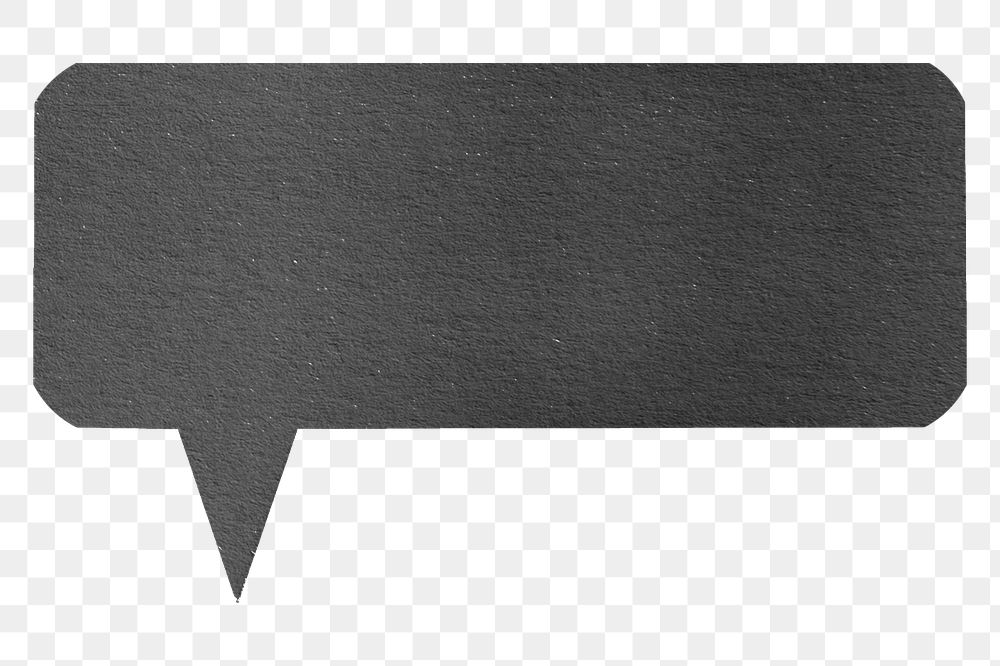 Black speech bubble png, transparent background