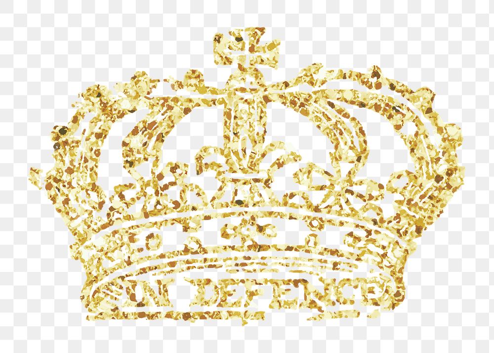 Glittery crown png, transparent background