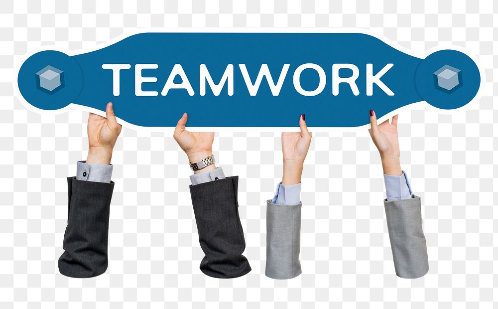 Teamwork word png typography, transparent background