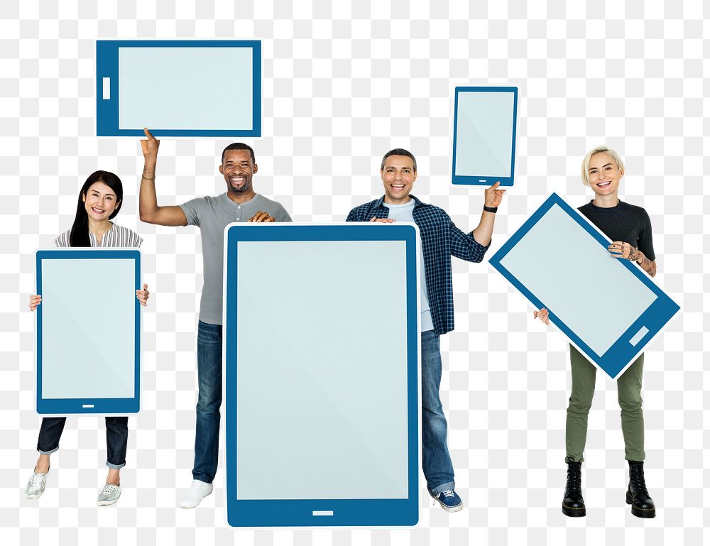 Digital device png element, transparent background