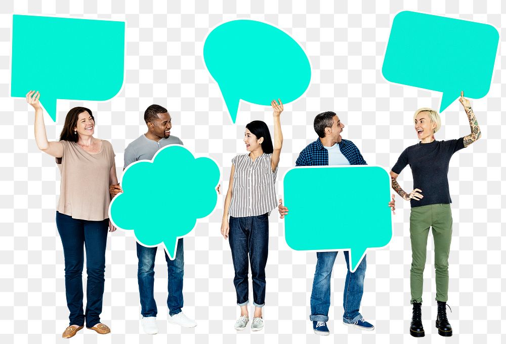 Speech bubble png element, transparent background