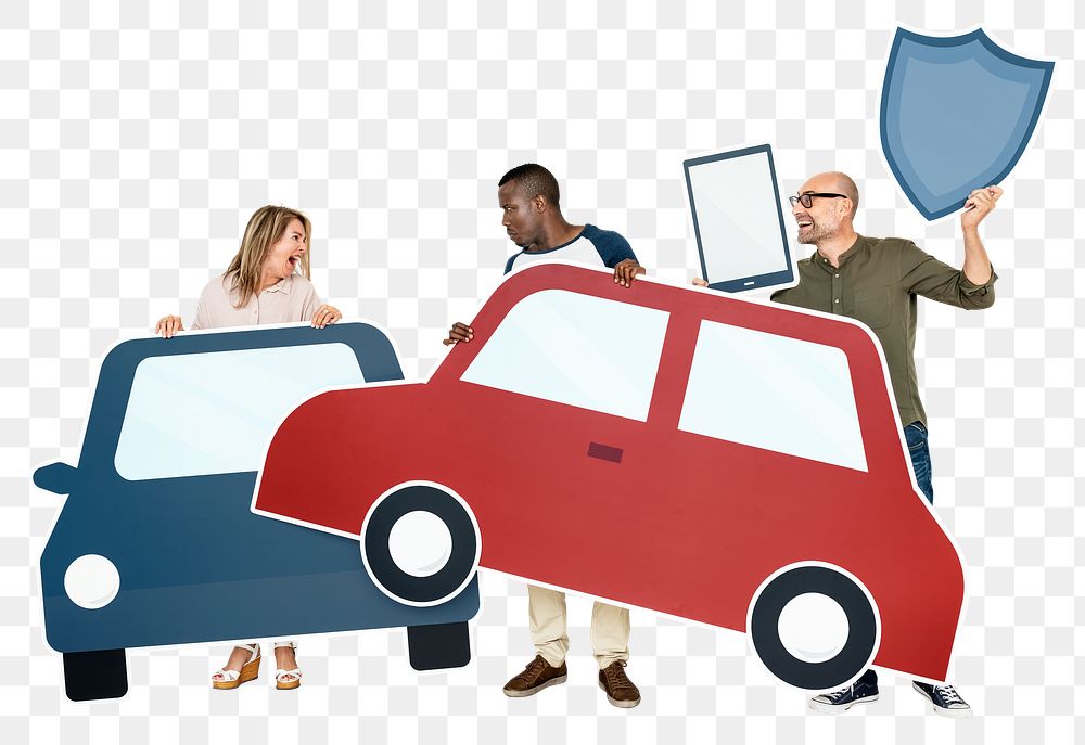 Car insurance png element, transparent background