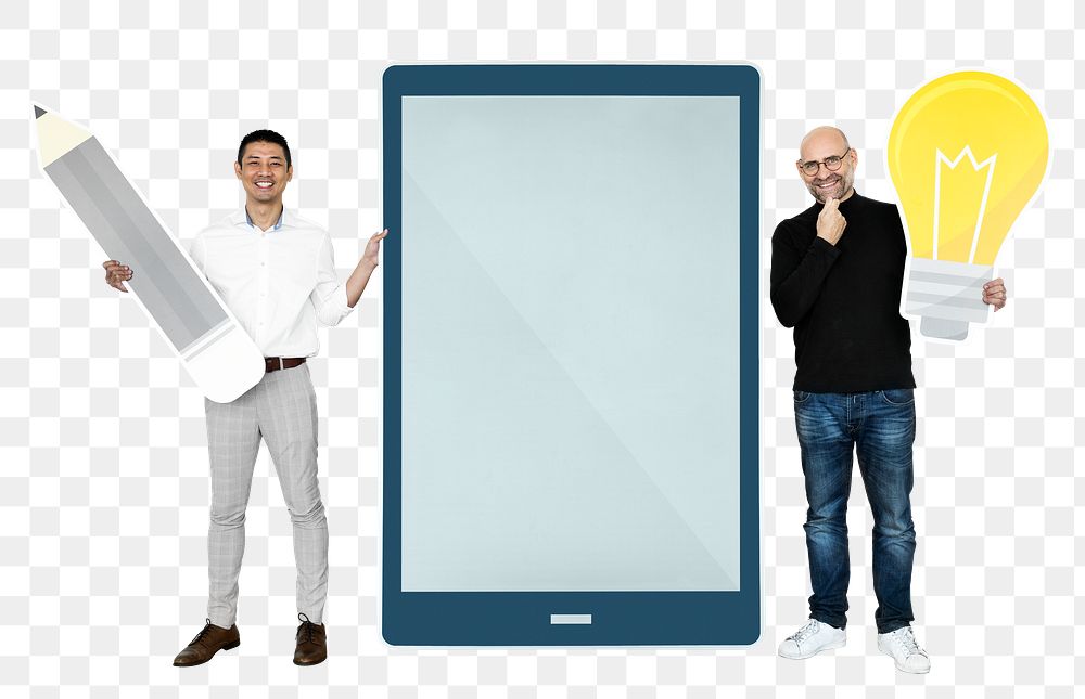 Digital device png element, transparent background