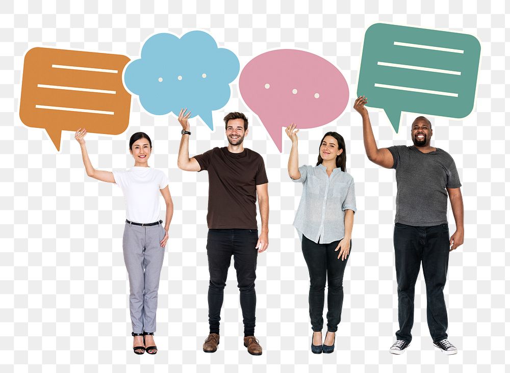 Speech bubble png element, transparent background