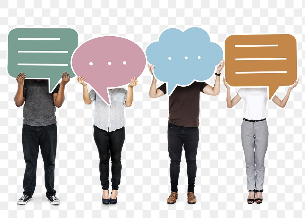 Speech bubble png element, transparent background