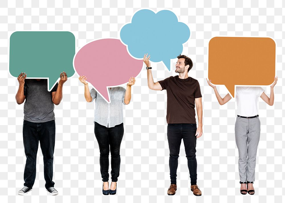 Speech bubble png element, transparent background