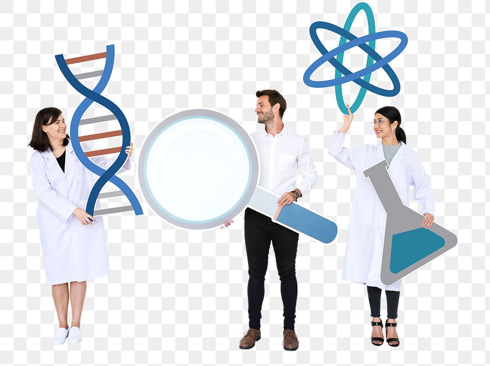 Researcher png element, transparent background