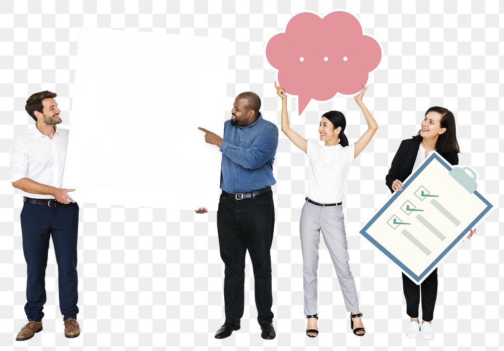 Business presentation png element, transparent background