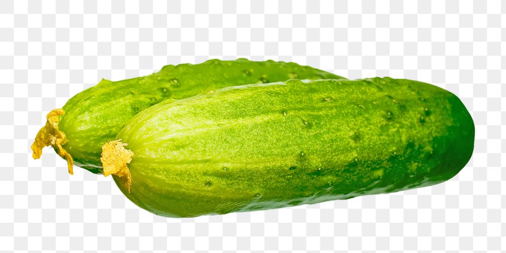 PNG cucumbers, collage element, transparent background
