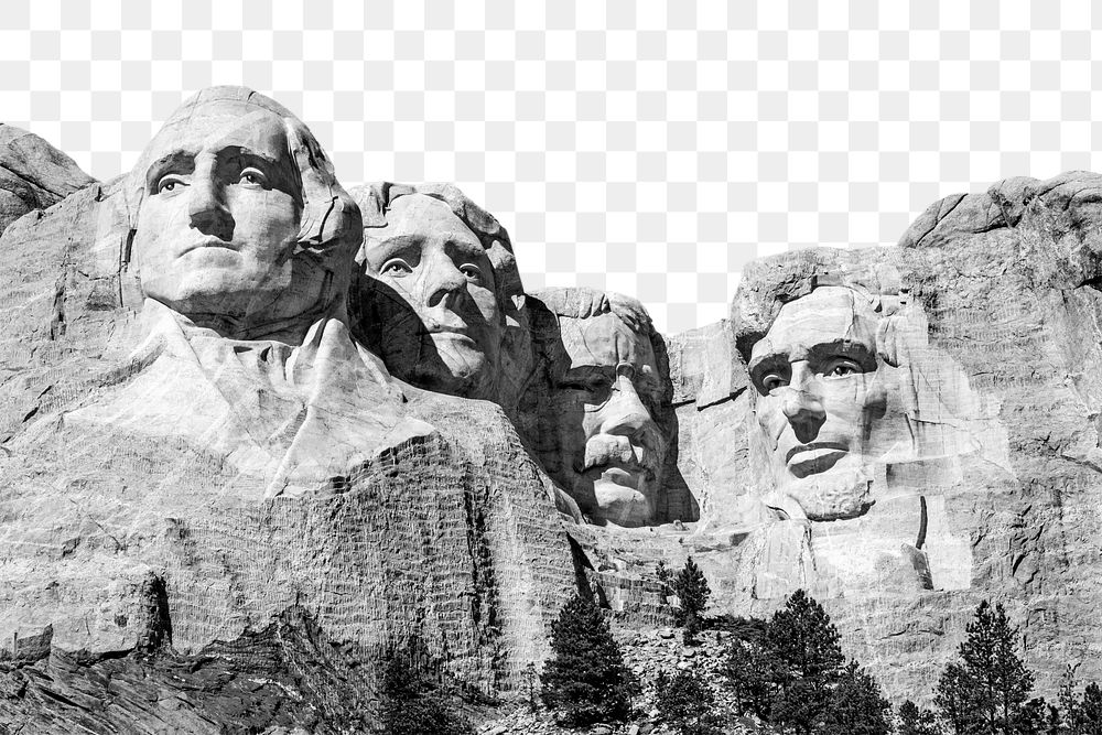 PNG Mt Rushmore, collage element, transparent background