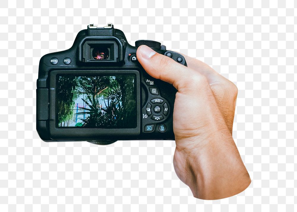 PNG DSLR camera, collage element, transparent background