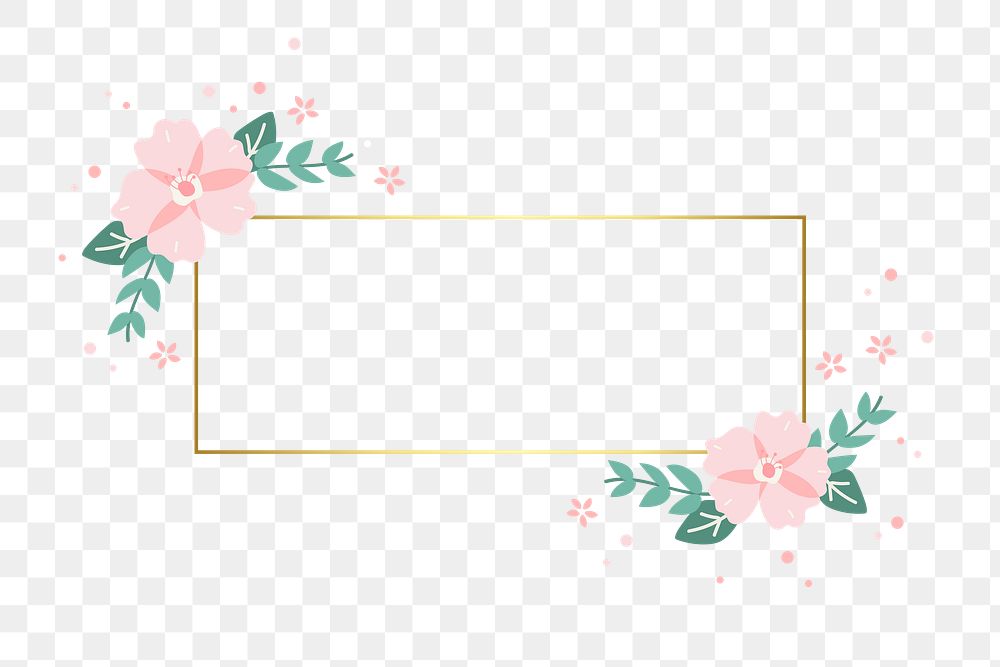 Flower png frame, transparent background