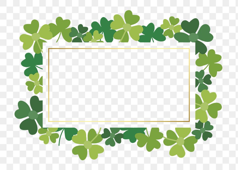 St. Patrick's day celebration png frame, transparent background