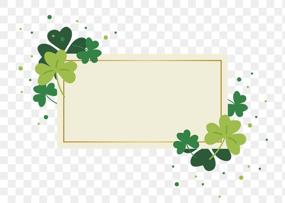 St. Patrick's day celebration png badge, transparent background