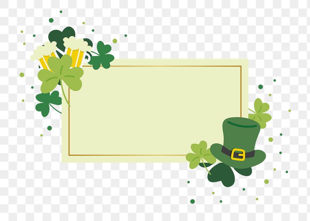 St. Patrick's day celebration png badge, transparent background