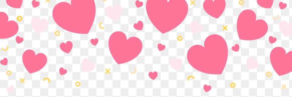 Heart png border, transparent background