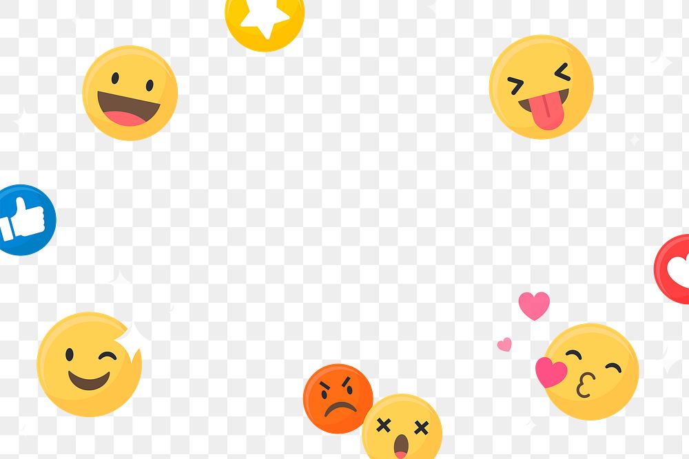 Emoticon png border, transparent background