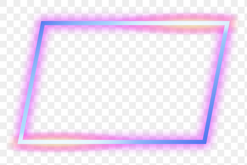 Png neon geometric shape copyspace, transparent background