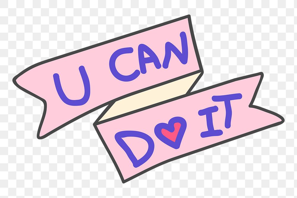 Png u can do it banner, transparent background