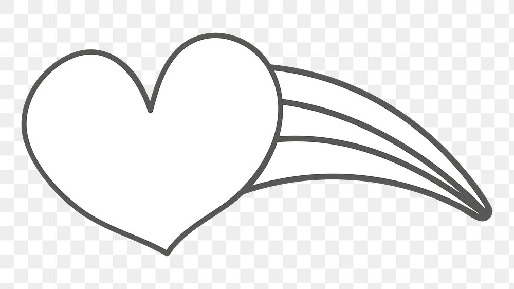 Heart png illustration, transparent background