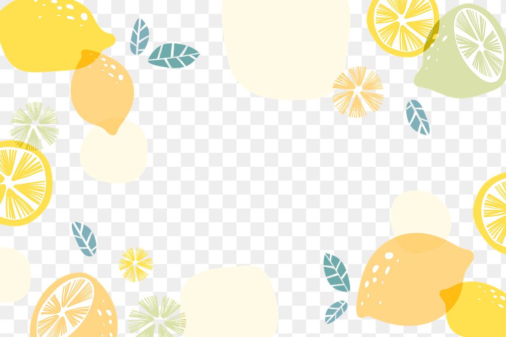 Fruits png border, transparent background