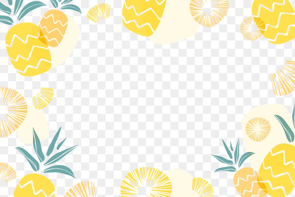 Fruits png border, transparent background