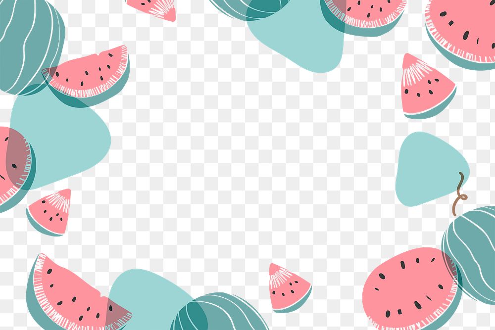 Fruits png border, transparent background