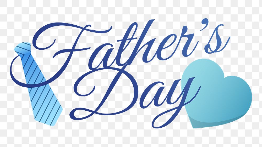 Happy Father's Day png, transparent background