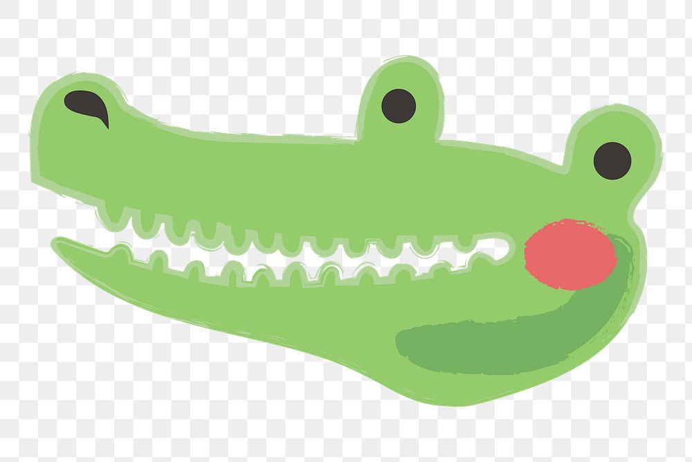 Crocodile png illustration, transparent background