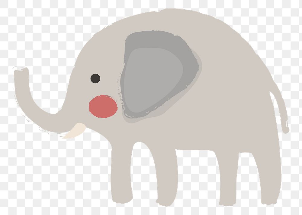 Elephant png illustration, transparent background