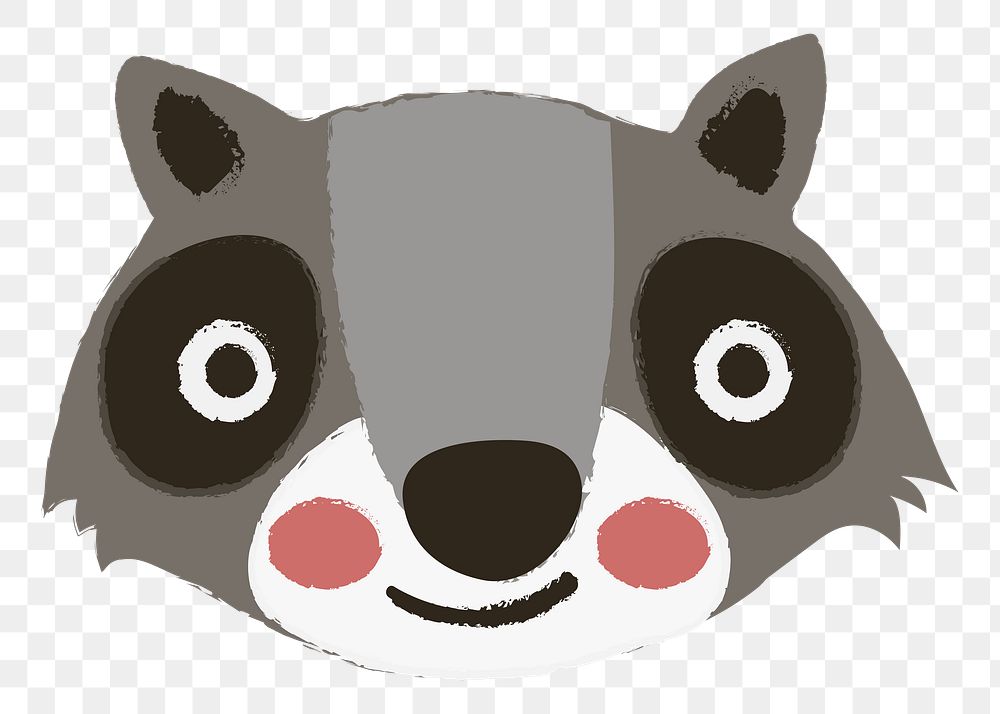 Raccoon png illustration, transparent background