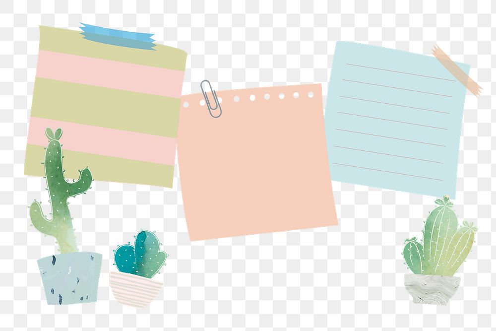 Notepaper png sticker, transparent background