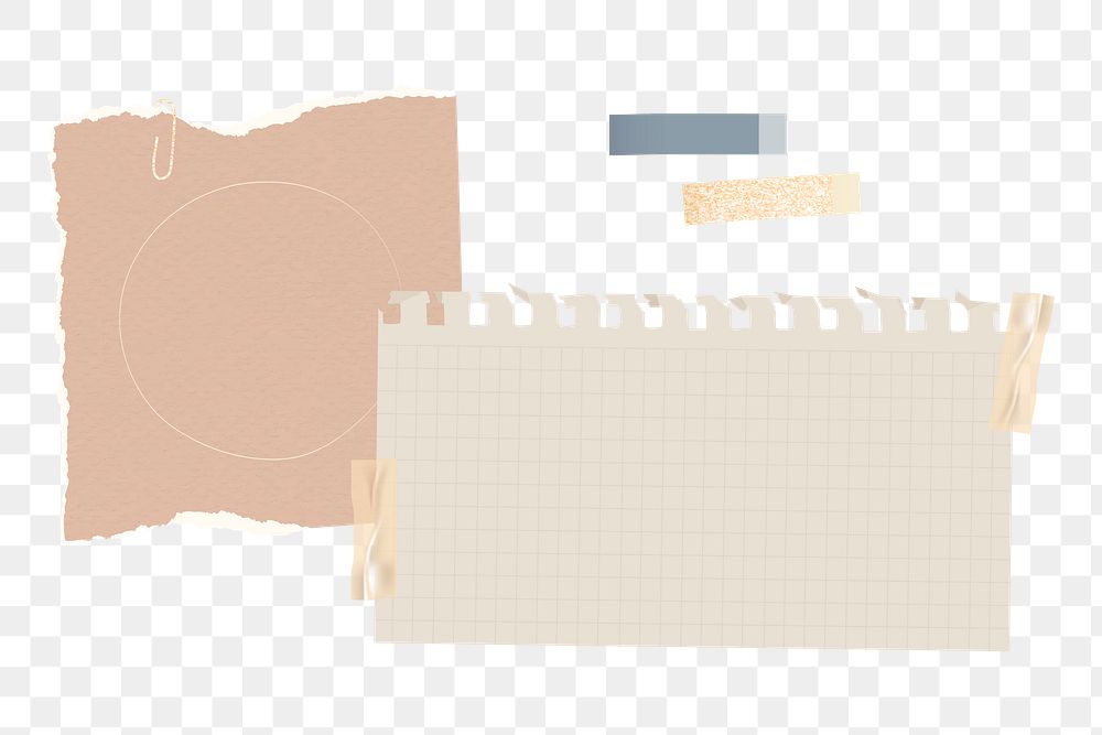 Notepaper png sticker, transparent background