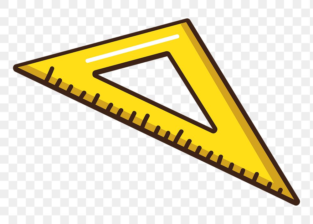 Png angle measuring tool doodle sticker, transparent background