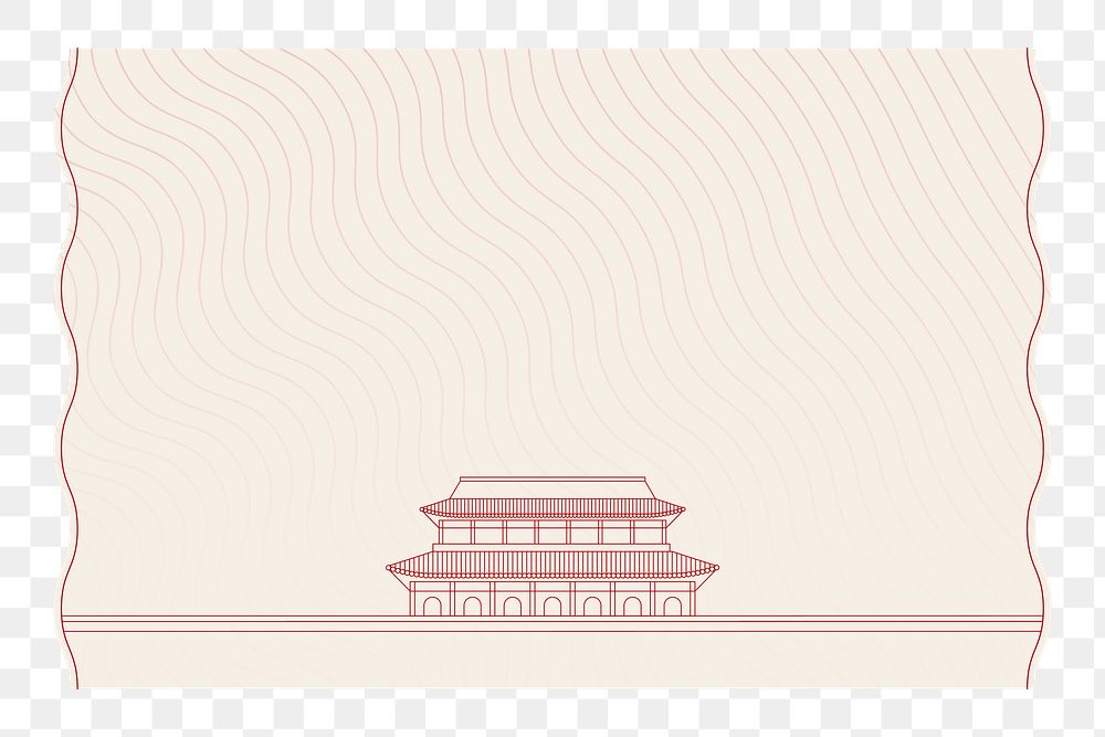 Png Chinese design copyspace, transparent background