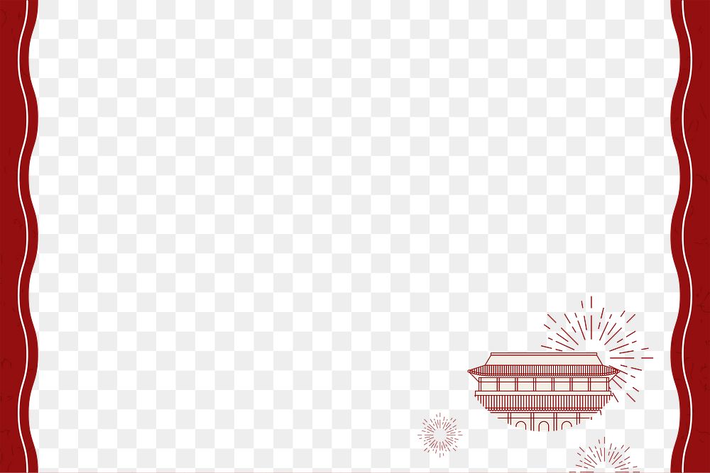 Png Chinese PRC national day border, transparent background