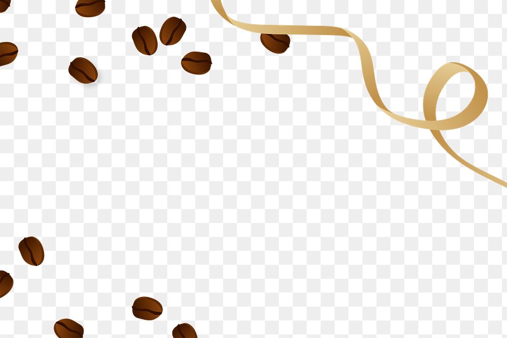 Coffee png border, transparent background