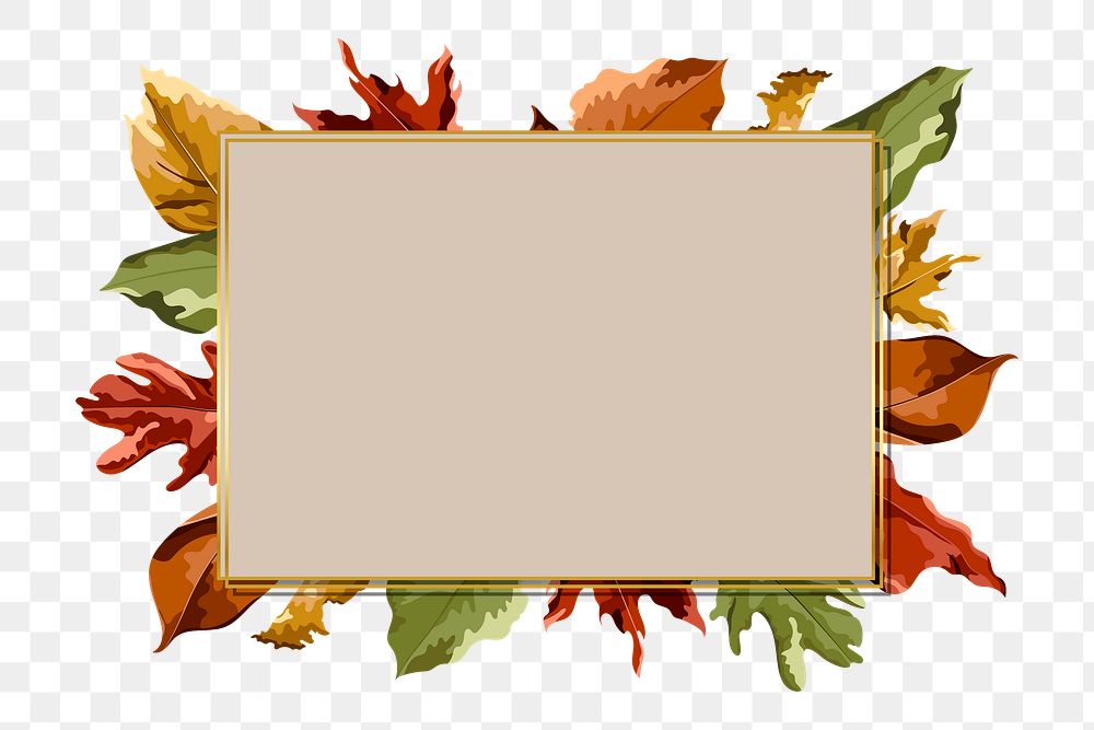 Autumn png badge, transparent background