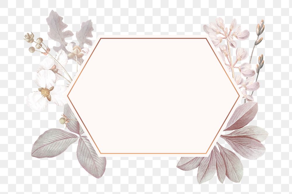 Flower png badge, transparent background