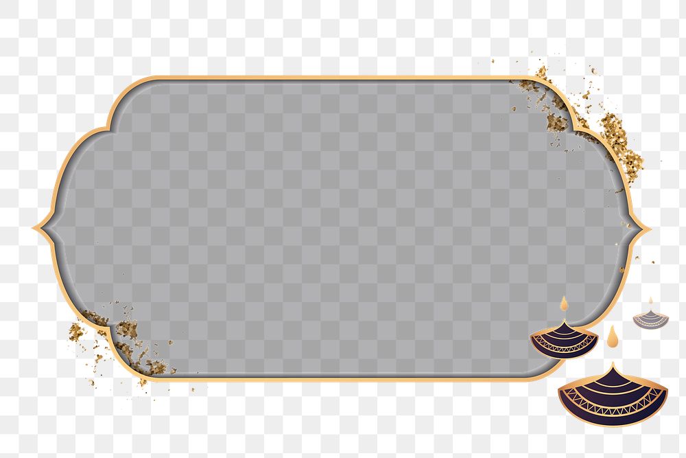 Png Islamic design frame, transparent background