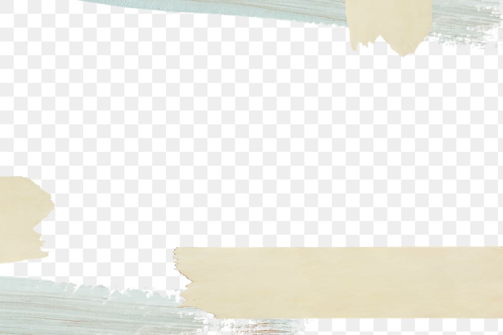 Brushstroke png border, transparent background